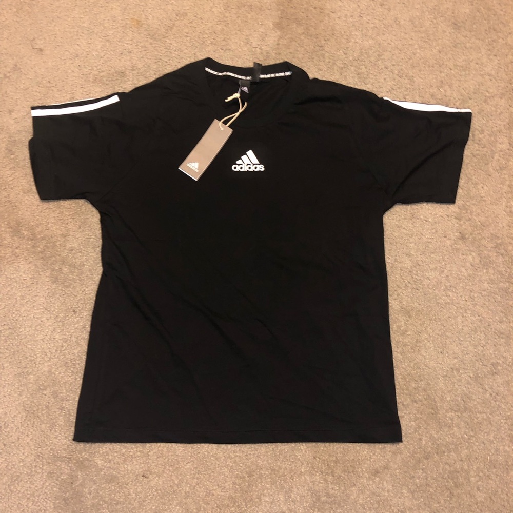 Black Striped adidas Tee